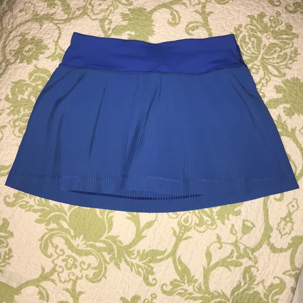 blue lululemon pleated skirt